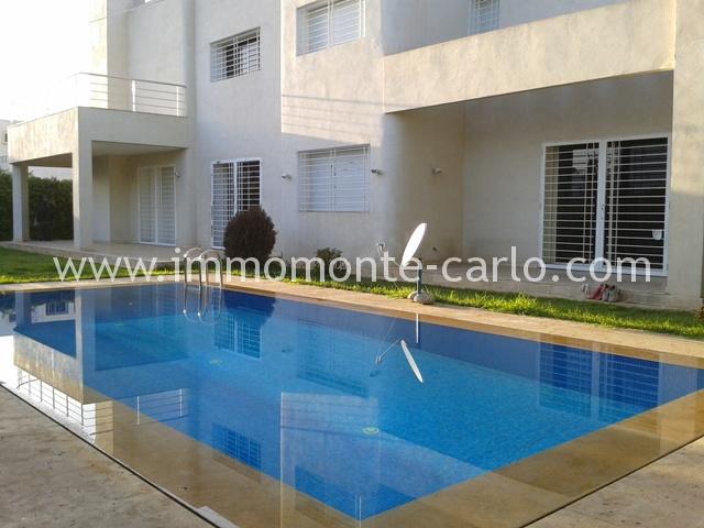 A Rabat location d’une villa haut standing avec piscine au quartier OLM,