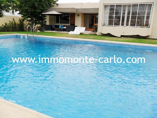 Magnifique villa avec piscine et chauffage à louer au quartier Souissi RABAT