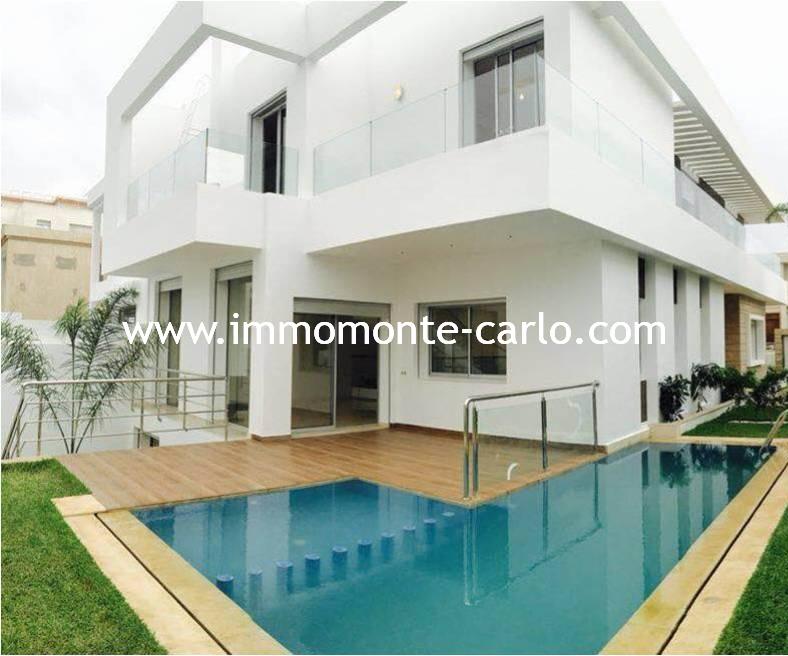 Villa neuve moderne avec piscine à Hay Riad Rabat