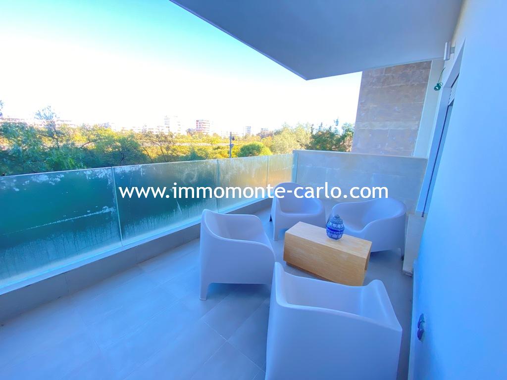 Luxueux appartement meublé sans vis-à-vis à l’orangeraie du Souissi Rabat